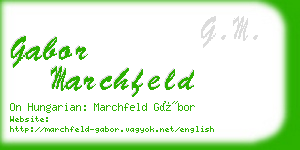 gabor marchfeld business card